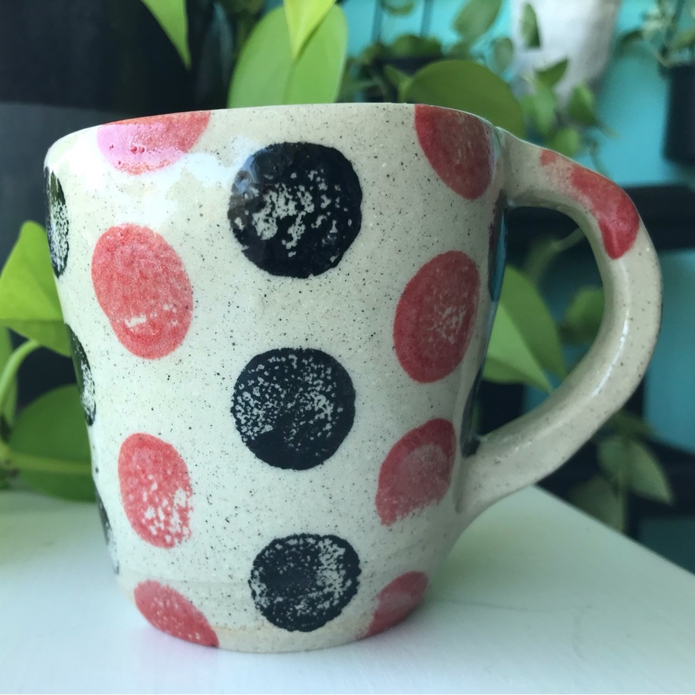 Handmade Polka Dot Ceramic Mug ♥️ - Picture 3 of 7